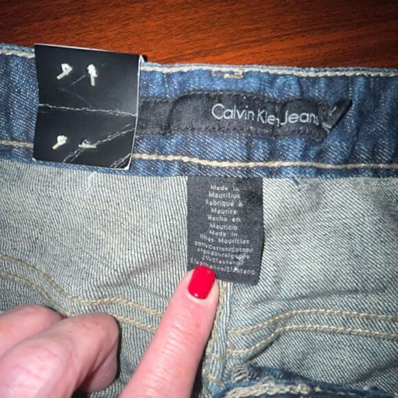 Calvin Klein flare leg blue jeans 12 NWT - Picture 5 of 7